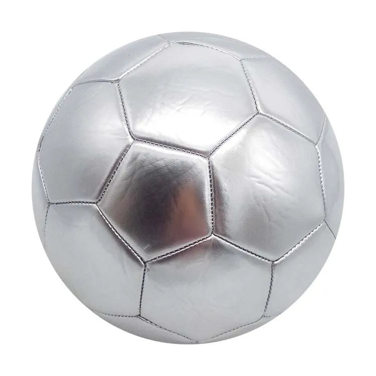 Golden silver Football Soccer Balls Official Size 5 PVC Football Team Training Footy Ball Outdoor Match Game Football Training