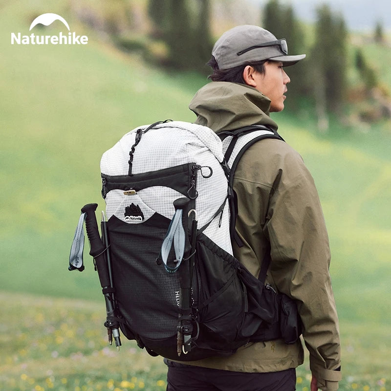Naturehike Helium 40L Hiking Backpack Internal Frame Large Anti-slip Outdoor Travel Sports Climbing Shoulder Bag With Rain Cover