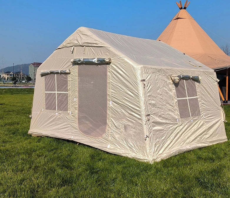 8 ㎡ Camping Outdoor Tent for 4~6People No Pitch Rainproof Sunproof Wind Resistant Hiking Marquee with Skylight & Chimney Outlet