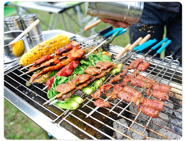 Barbecue Rack Household Thickened Stainless Steel  Stove Folding Barbecue Rack BBQ Outdoor Barbecue Rack