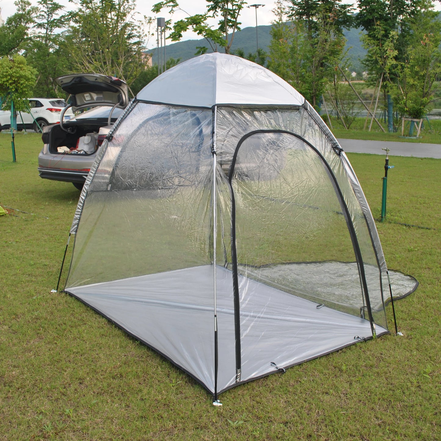 Sports Tent All Weather Clear Sport Shelter Waterproof and Windproof with Detachable Top Cover Rain Tent,PVC tent,Warm keep tent