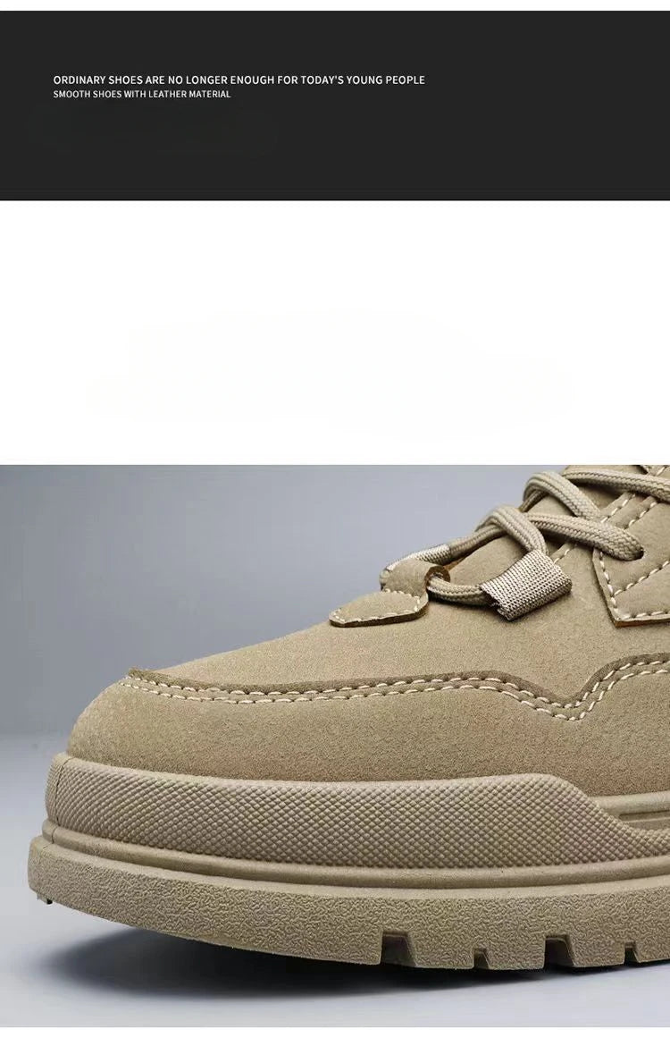 Men's Boots Mens Luxurious Design Casual Shoes Mens Motorcycle Boots Men's Waterproof and Wear-resistant Work Shoes