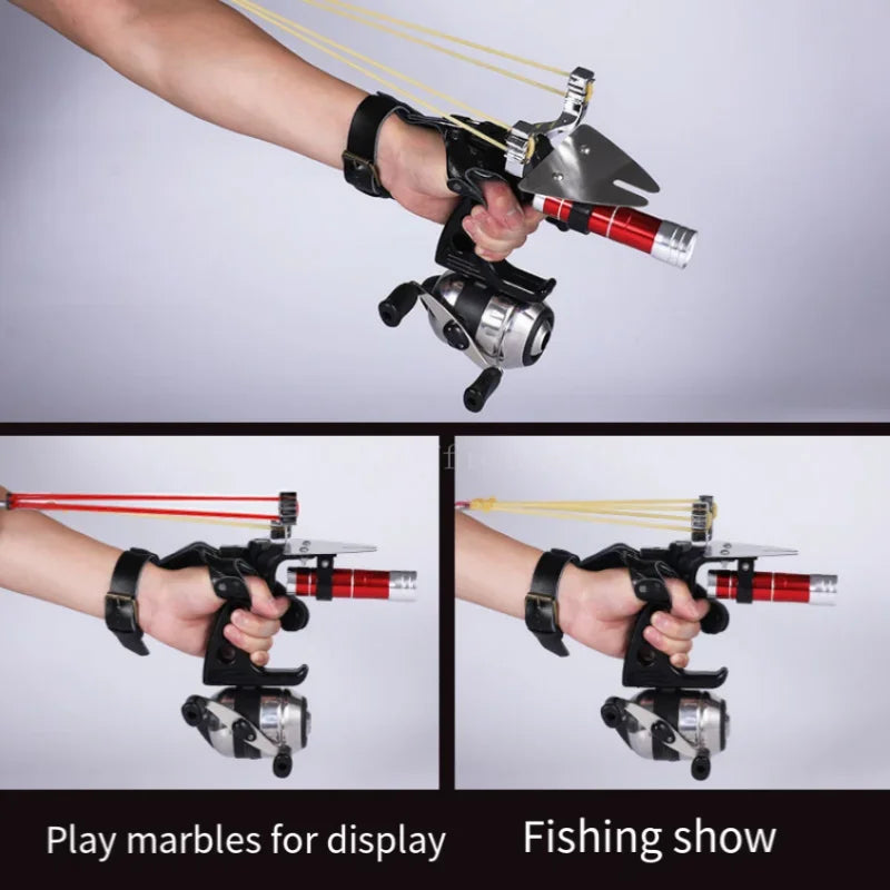 Big Power High-precision Fishing Slingshot With Laser Outdoor Hunting Catapult Outdoors Fishing Compound Bow Fishing Tools