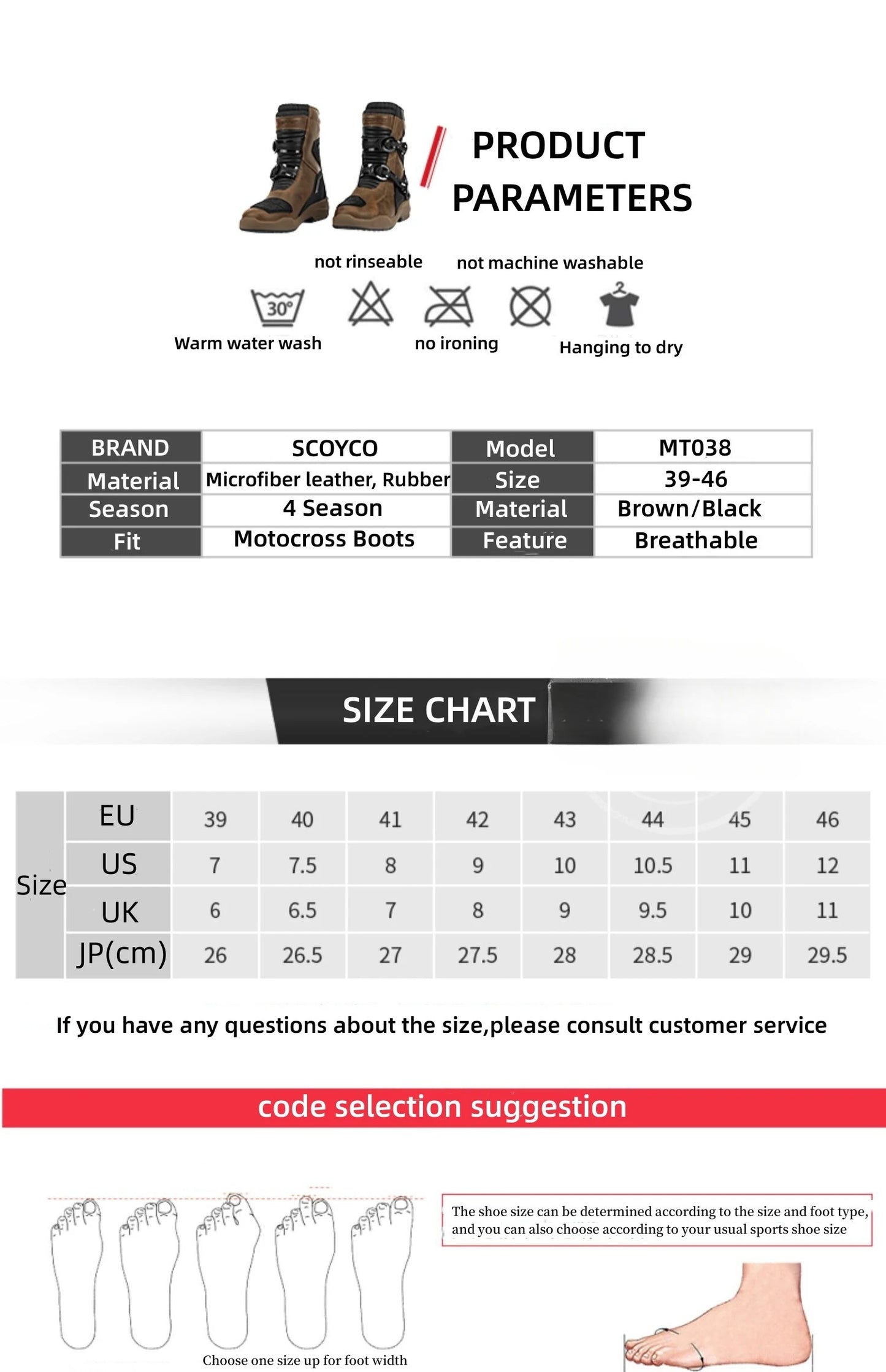 Scoyco Enduro Motorcycle Boots Waterproof Motorcyclist Botas Brown Leather Motocross Boots Off Road Racing Black For Men Knight