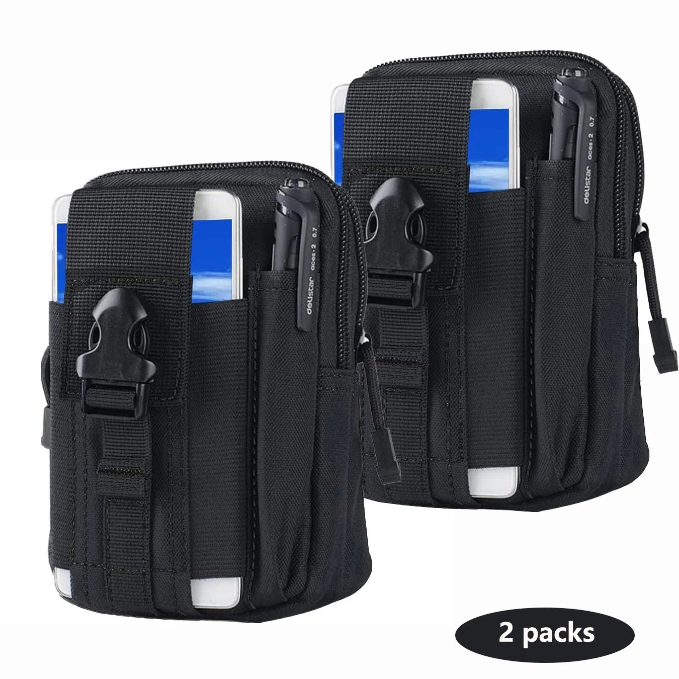 Waist Phone Leather Case Waist Belt Bag Universal Outdoor Smartphone Tool Leather Case Pocket for Travel Hiking  Mountaineering