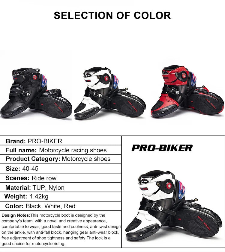 Men Women Motorcycle Racing Boots Sneakers Shoes Microfiber Leather Anti-collision Protection Motocross Off-Road Boots Non-slip