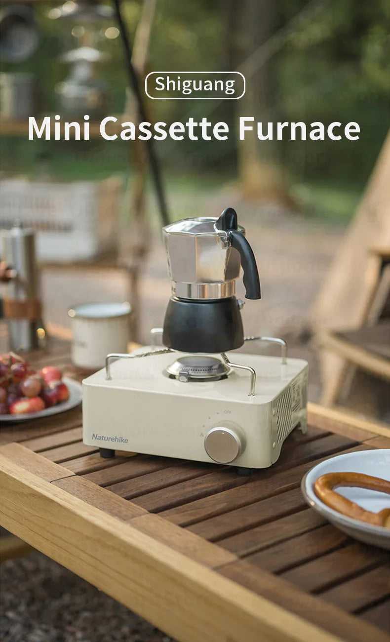 Naturehike Camping MINI Cassette Furnace Gas Stove Strong Firepower 2000W Outdoor Grill Stove Portable BBQ Burner Cooking Tool