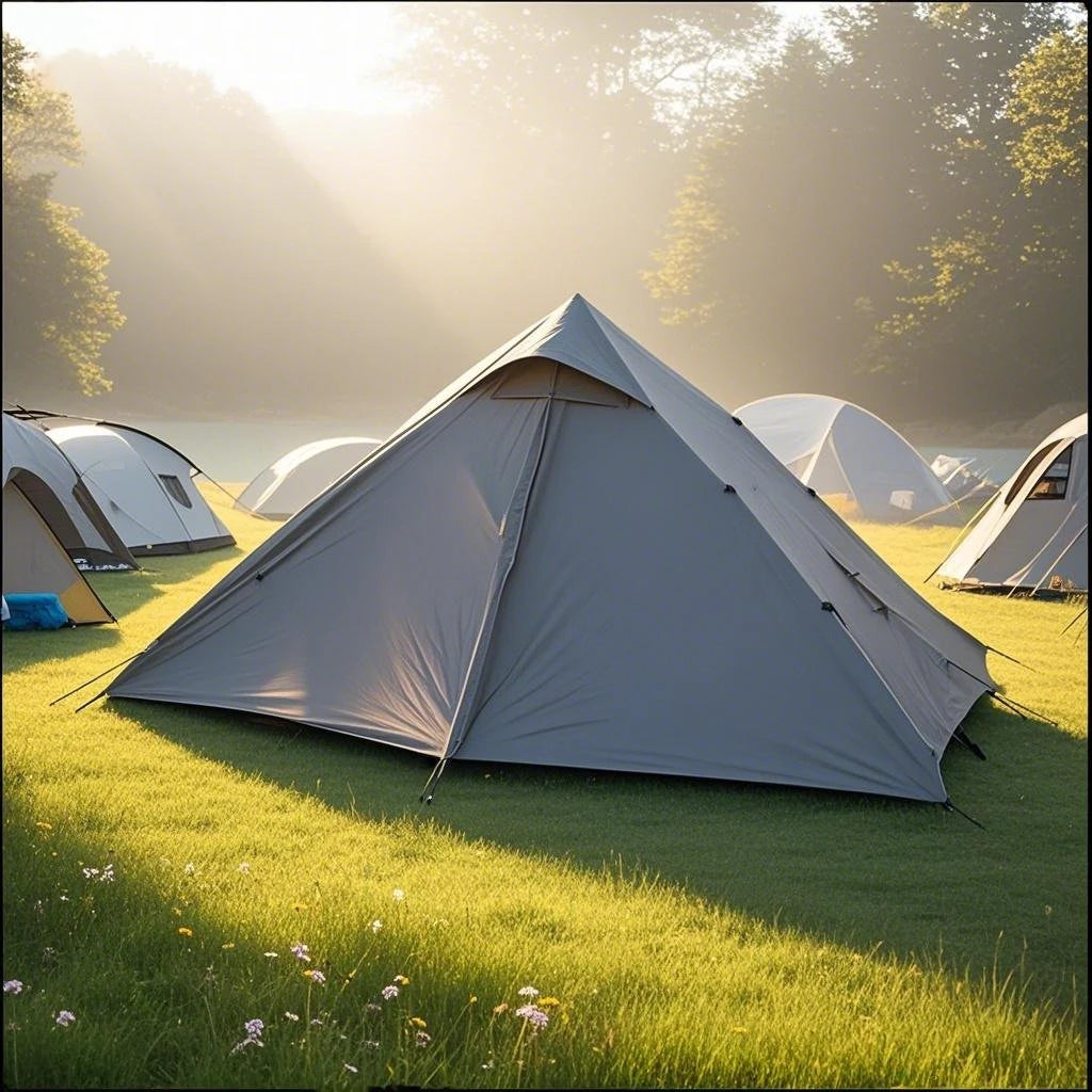 1-Person Ultralight Trekking Pole Tent - Pyramid Design, Waterproof PU4000, 2-Layer Mesh for Backpacking/Hiking, Without Pole