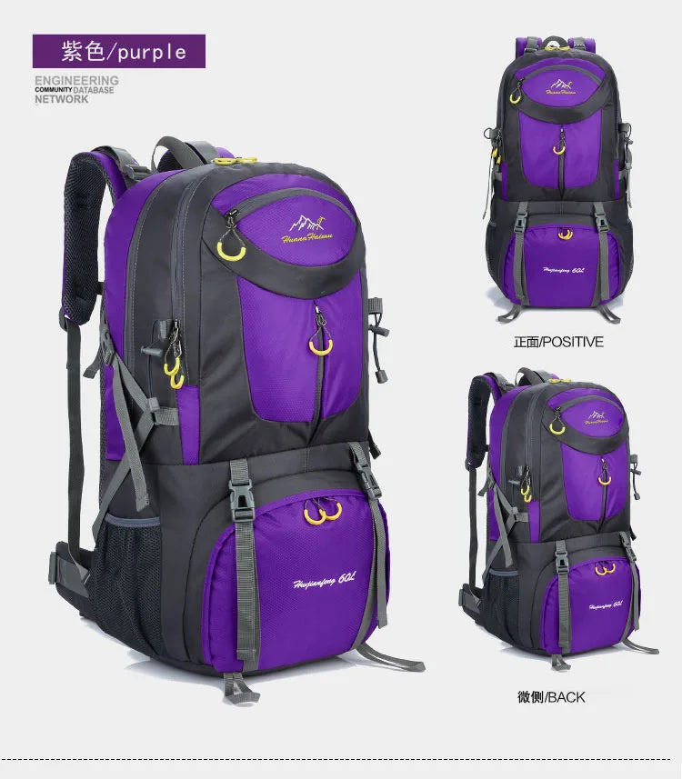 50l/60l-Large Capacity Mountaineering Bag,Large Load-Bearing Hiking Multi-Functional Outdoor Sports Tear Resistance Backpack