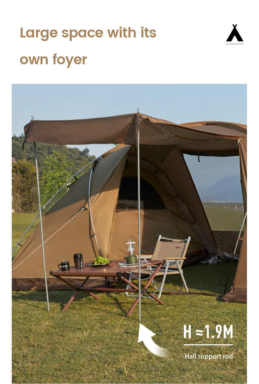 MOBI GARDEN Camping Tunnel Tent Outdoor Living Tent Windproof Rainproof Portable