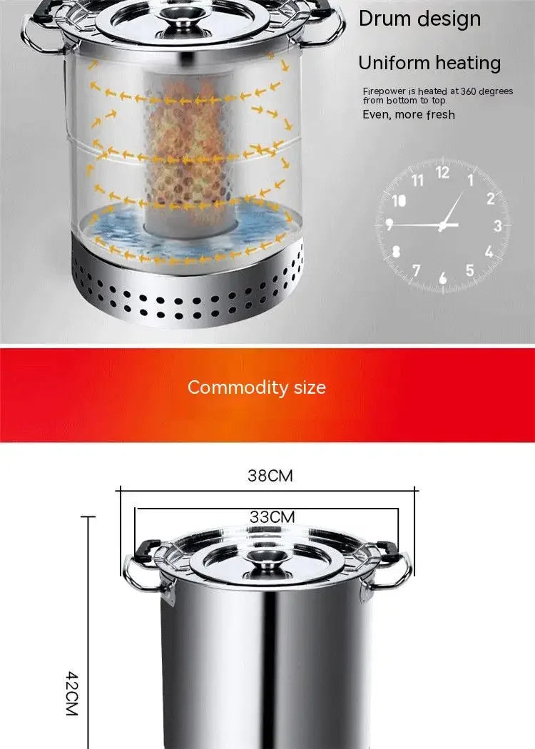 Smokeless Barbecue oven Household Charcoal indoor Barbecue Artifact Outdoor Stainless steel Barbecue oven Roast chicken oven Han