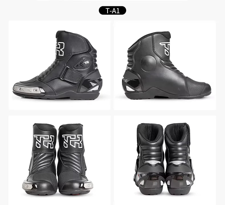 Men's Motorcycle Boots Waterproof Racing Boots Anti Fall Women Motocross Equipment Wear-resistant Rally Shoes Safety Riding