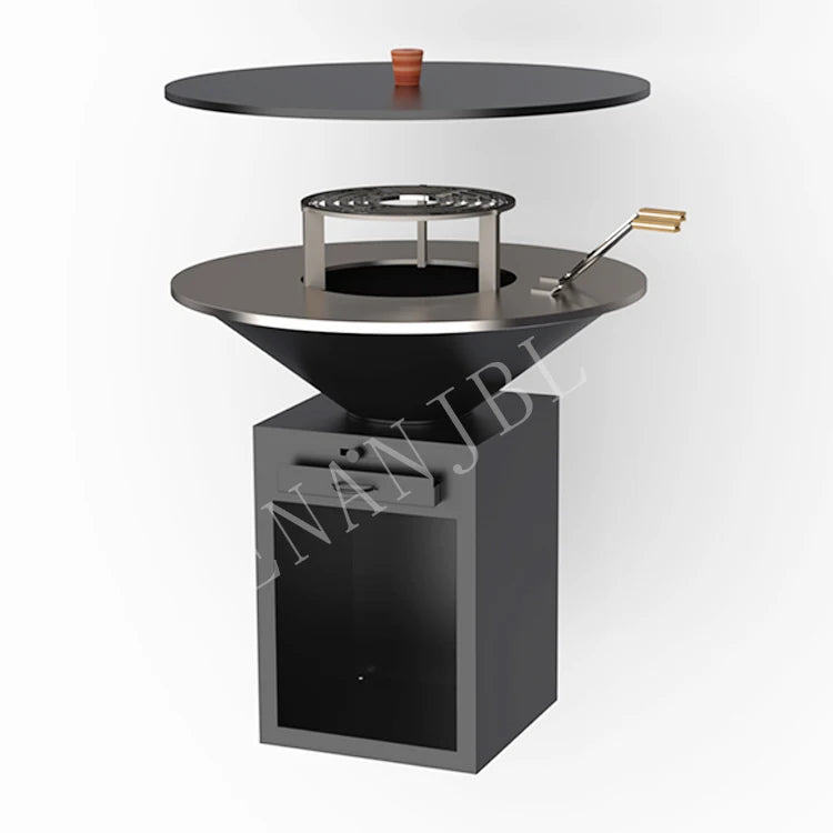 Commercial Corten Steel Outdoor BBQ Fire Pit Camping Charcoal BBQ Grill