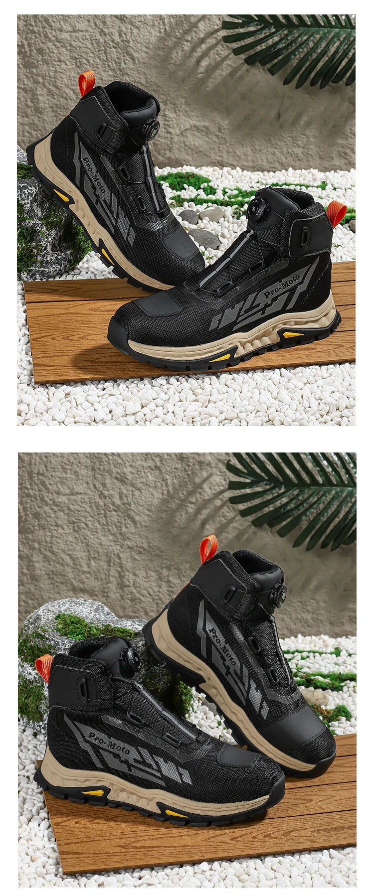 Men Motorcycle Boots Anti-Fall Motorcycle Boots Men Wear-Resistant Motorcycle Shoes Breathable Motorbike Boots  For 4 Season