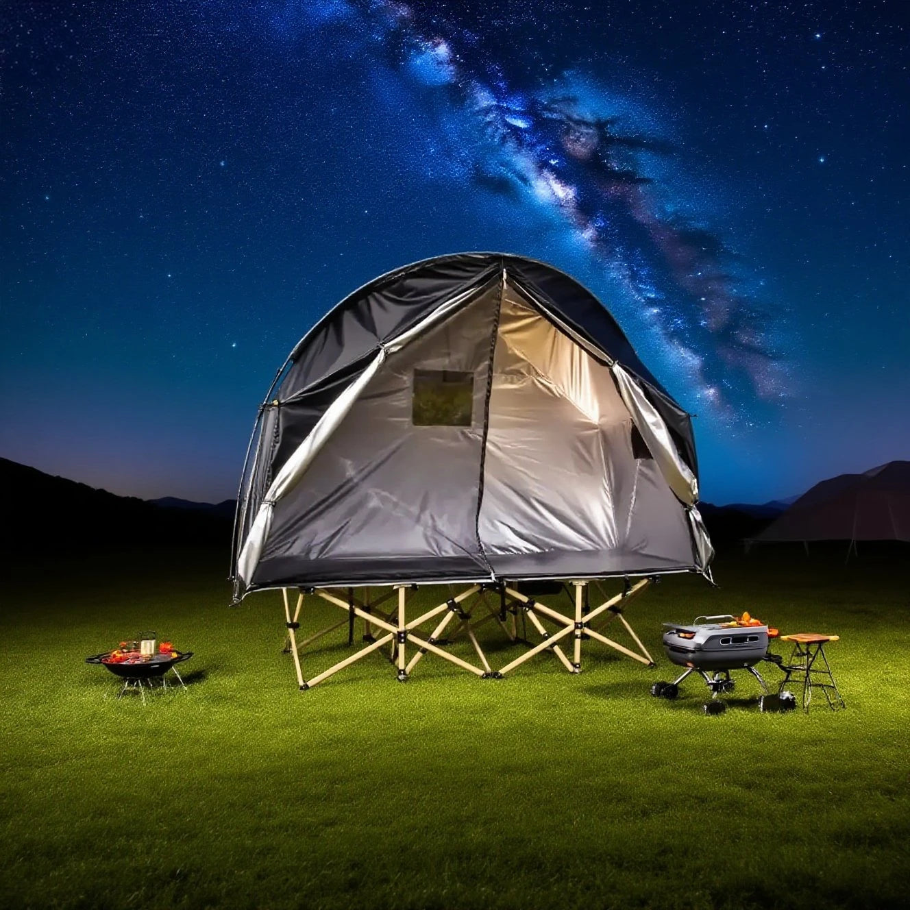 Breathable Mesh Tent for Backpacking - 1 Person All-Mesh Insect-Proof Camping Tent with Enhanced Airflow, Portable Sleep Shelter