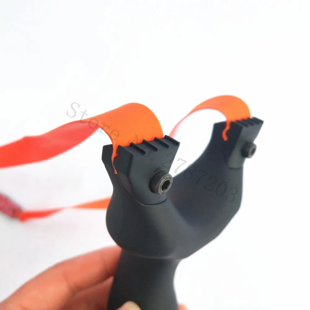 Professional Super Hard Resin Outdoor Slingshot Catapult, Hunting with Flat Rubber Band, Strong Powerful Aiming Point