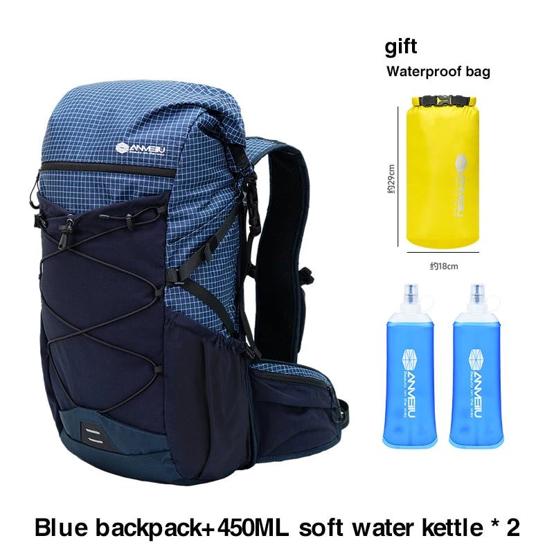 Anmeilu Mountaineering Backpack 30L Large Capacity Men Women Outdoor Travel Hiking Off-road Lightweight Sports Backpack