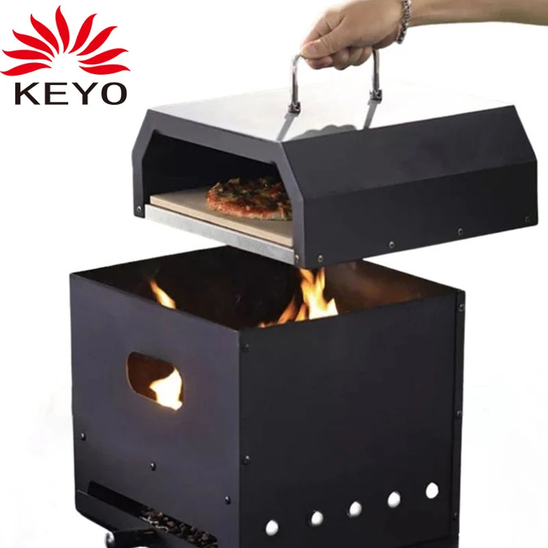 Multifunction Wood Fired Burning Pizza Oven Portable Outdoor Grill Top Pizza Oven With Fire Pit