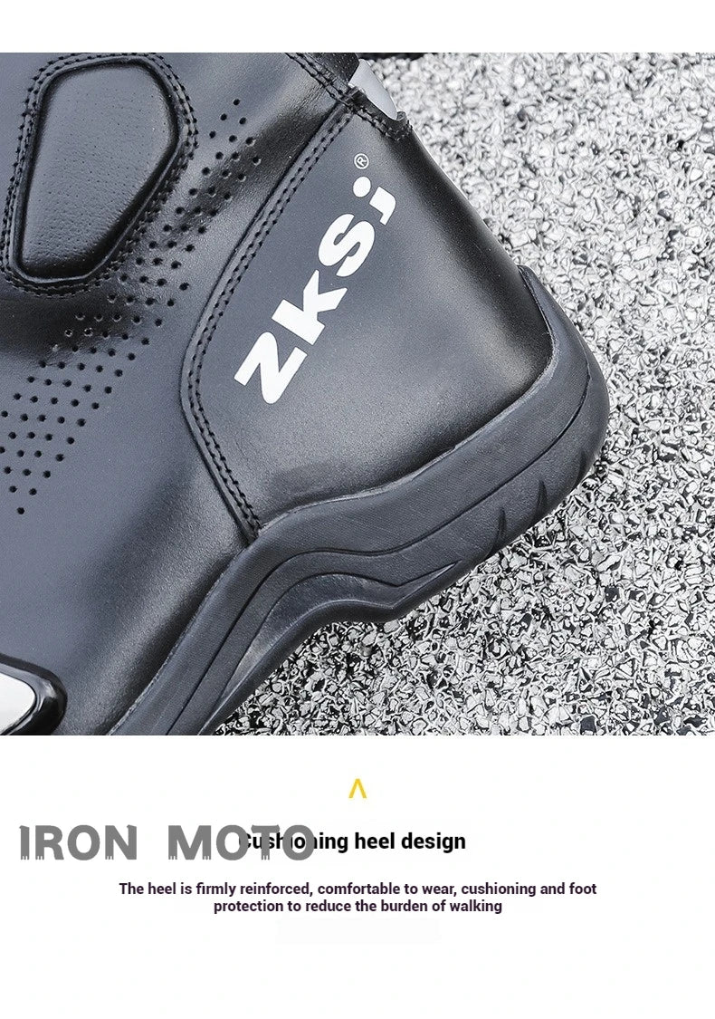 Motorcycle Shoes Full Leather Motocross Boots with Shifter Guard Cafe Boots Enduro Boots for Touring&hiking Moto Protection Gear