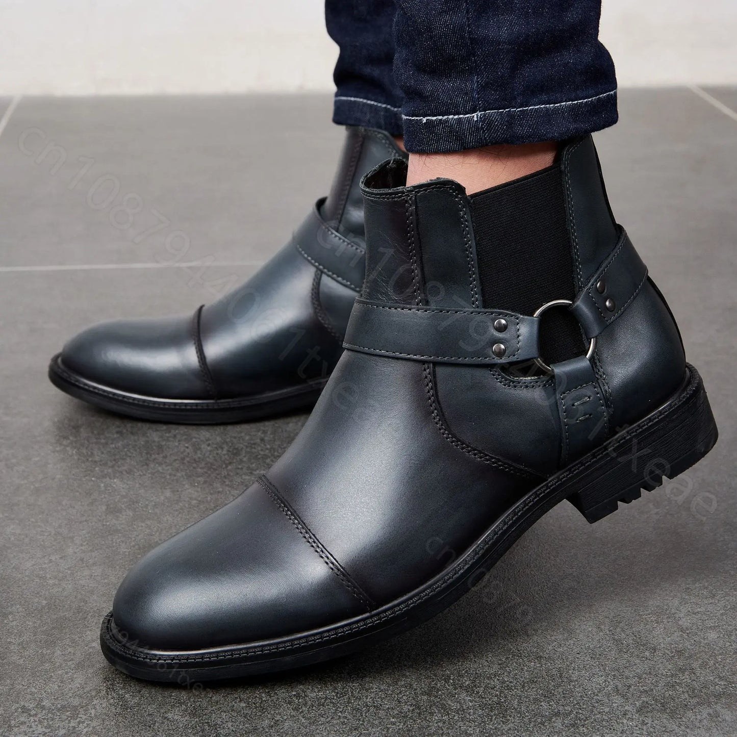 Motorcycle Shoes Retro Leather Boots for Motorcycles Durable Men Boots Couple's Short Shoes Motorcycle Safety Equipment