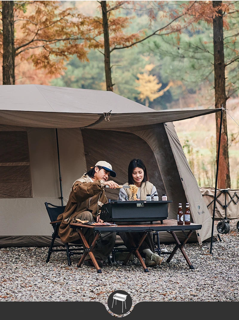 Naturehike Vertical Barbecue Rack Foldable Barbecue Charcoal Grill Stainless Steel Folding BBQ Grill For Outdoor Cooking Camping