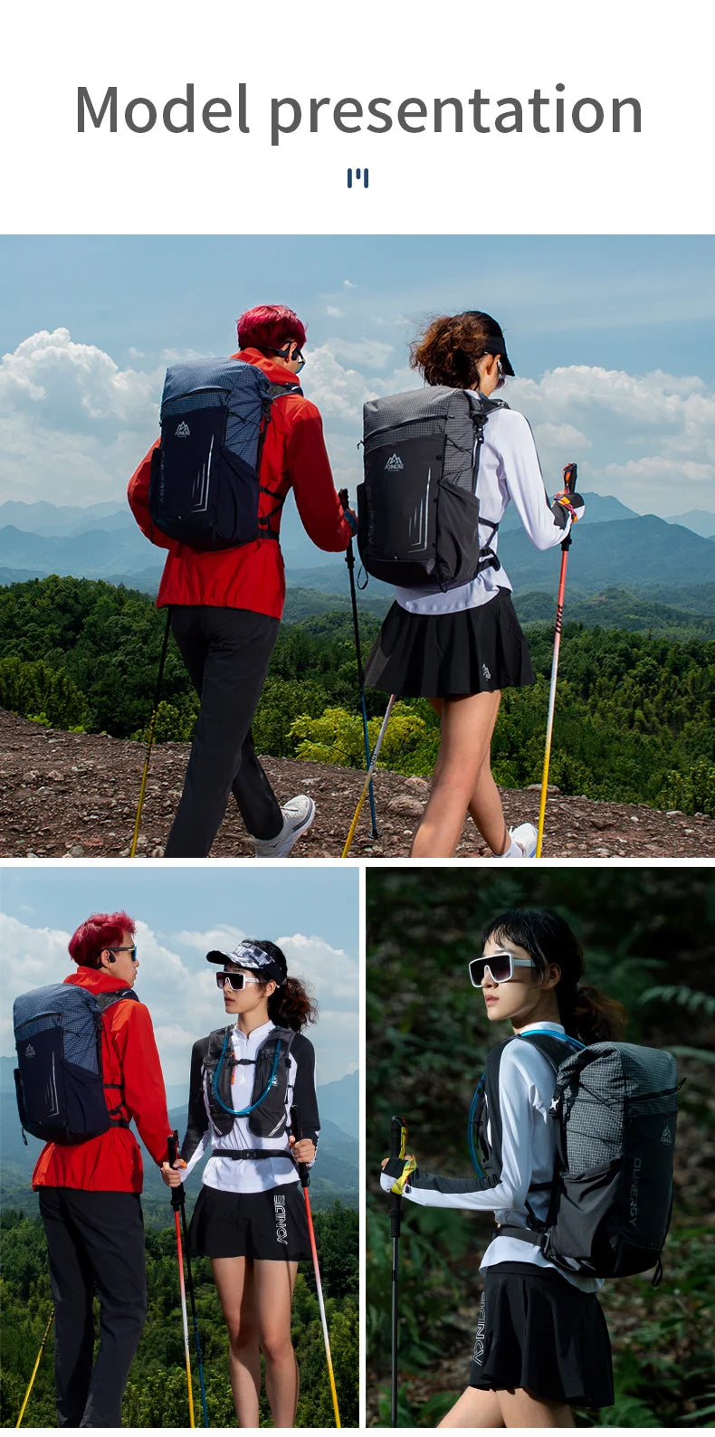 AONIJIE 30L Large Capacity Outdoor Climbing Backpack Camping Daypack Travel Bag For Hiking Trekking Mountaineering