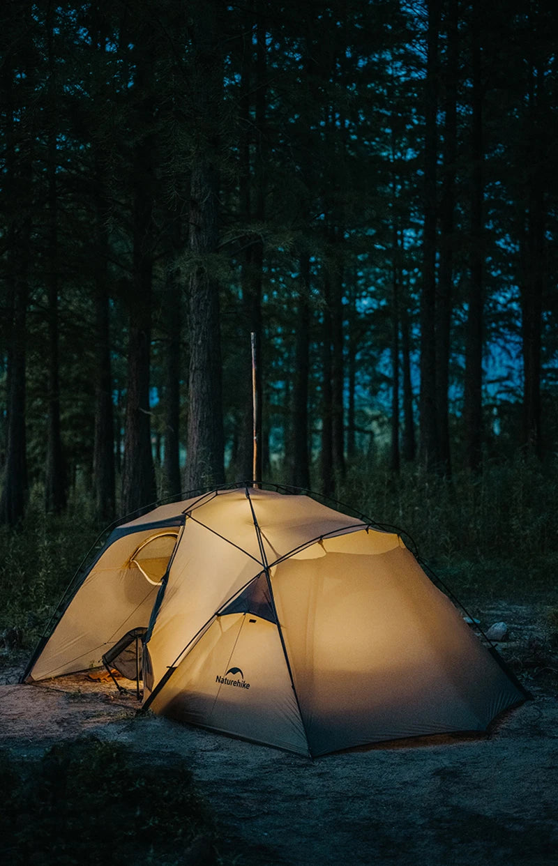 Naturehike Camping Tent Ultralight Silicon Coated Outdoor 4 Season Tents Waterproof 15D Nylon Double Layer 2 Person Hiking Tent