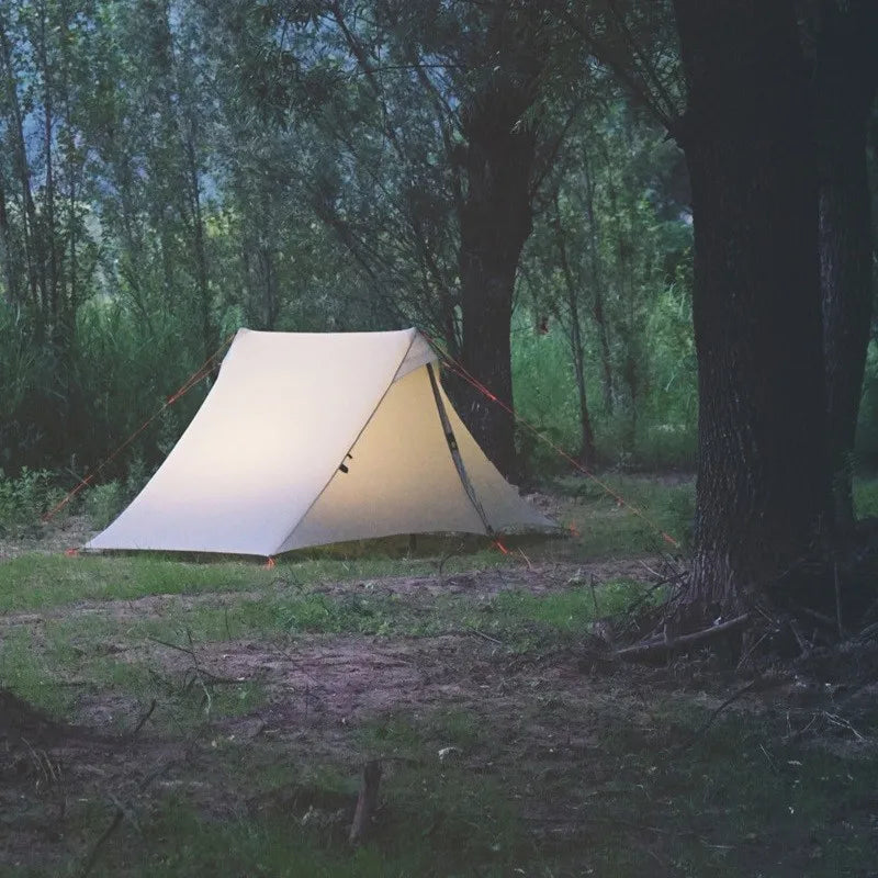 Hikeburger Yuanxing 2P Outdoor Camping Ultralight Tent Tarp Type A Pyramid Double Silicon 20D Nylon Cloth Waterproof Canopy Tent