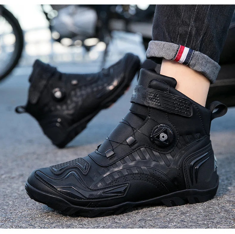 Waterproof Motorcycle Shoes Men Women Universal Biker Boot Leather Motorbike Sneaker Motorcyclist Boots Motorcycle Equipment