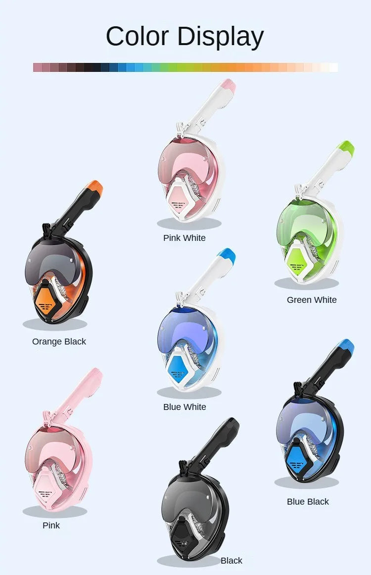 2025 New Professional Snorkeling Mask For Kids Adults High-definition Anti Fog Foldable Swimming Fully Dry Myopia Diving Goggles