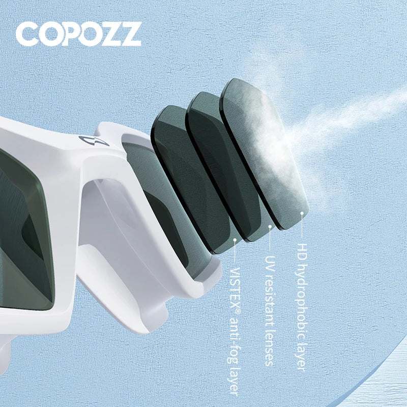 COPOZZ New Professional Swimming Goggles Electroplate Men Women Anti Fog UV Protection Adjustable Adult Fashion Swim Glasses
