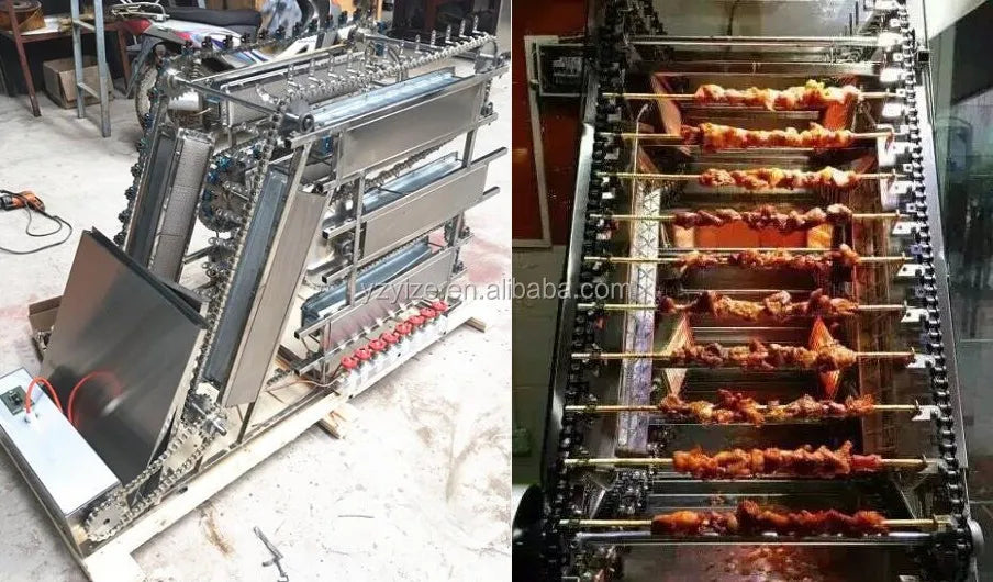 Electric Shish Kebab Machine Automatic Yakitori Grill Machine Smokeless Barbecue Grill Kabob Machines
