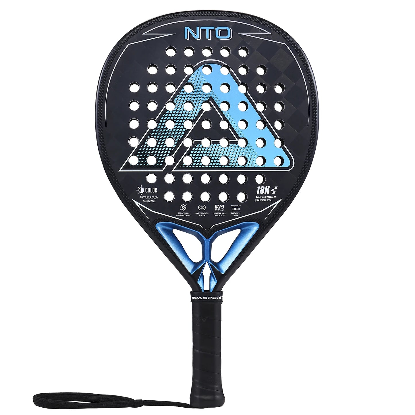 1~2Pcs Pink/Blue 18K Carbon Faces Padel Racket Diamond Shape With Anti-Vibration System,Optical Color Changing Pala de Padel