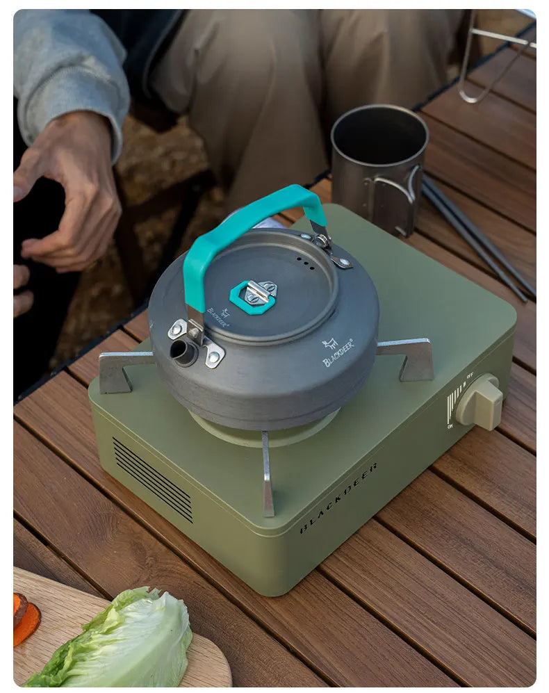 BLACKDEER Outdoor Cassette Barbecue Grill Camping Picnic Gas Heating Stove Oven Furnace Cooktop Roasting Plate Pan BBQ Burner