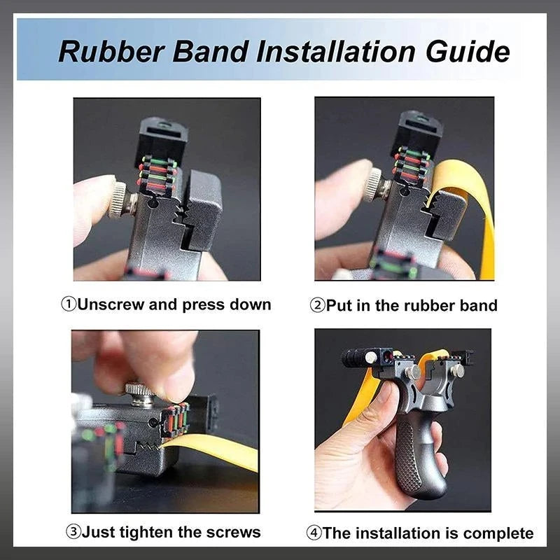 Powerful New Laser Slingshot Upgrade Outdoor Shooting Catapult Double Screw Quick Pressure Rubber Band Toy Hunting Tools Outdoor