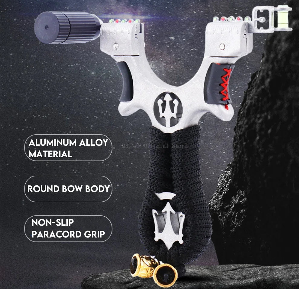 High precision Hunting Laser Alloy Slingshot with Rubber Band Outdoor Sports Hunting Shooting Catapult accessories