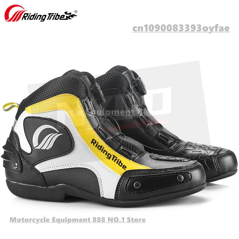 Motorcycle Cycling Shoes with Lock Motorcycle Boots Mountain Bike Racing Fall-proof Summer Waterproof Breathable Casual Boots