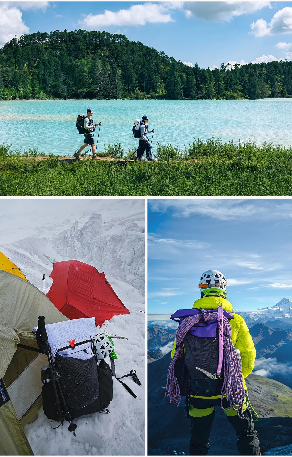 ThousWinds GaleCore 40+10L Lightweight Hiking Backpack Dyneema Trekking Pack Waterproof Bagpack