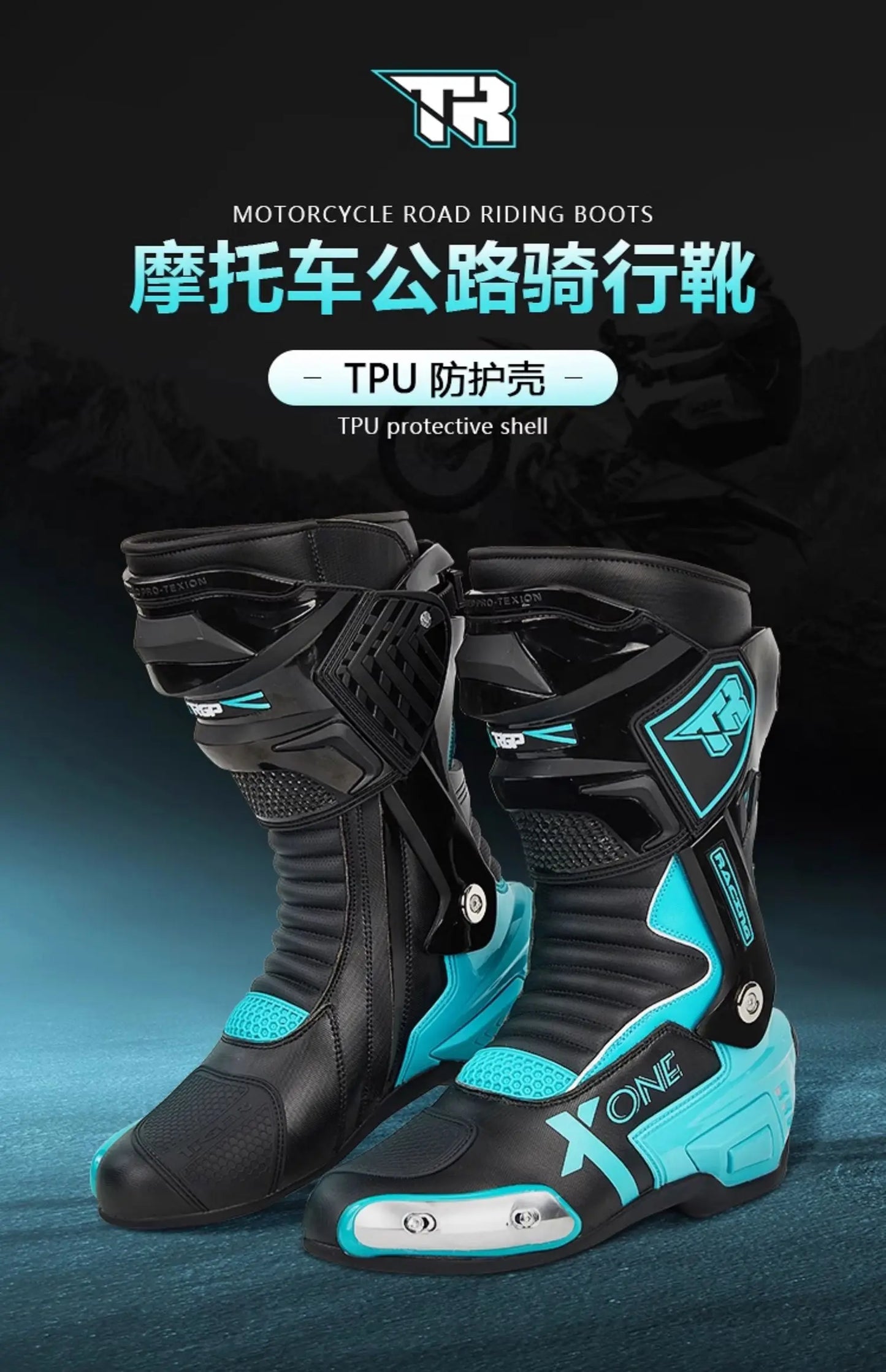 Professional Motorcycle Boots Waterproof Motocross Boots Non-slip Motorcycle Off-road Shoes Motorcycle Protective For 4 Season