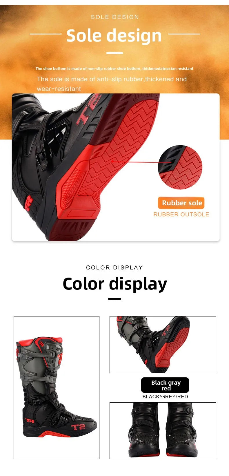 1pcs Motocross Enduro Professional Racing Boots Motorcycle Off-road Bottas Motorboat Shoes ATV MTB Motorcycle Long Racing Boots