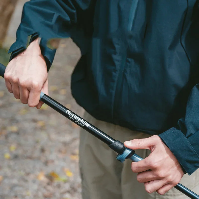 Naturehike Folding Trekking Pole Foldable Walking Stick for Walk Climbing Retractable 3 Sections Telescopic 6061 Aluminum Alloy