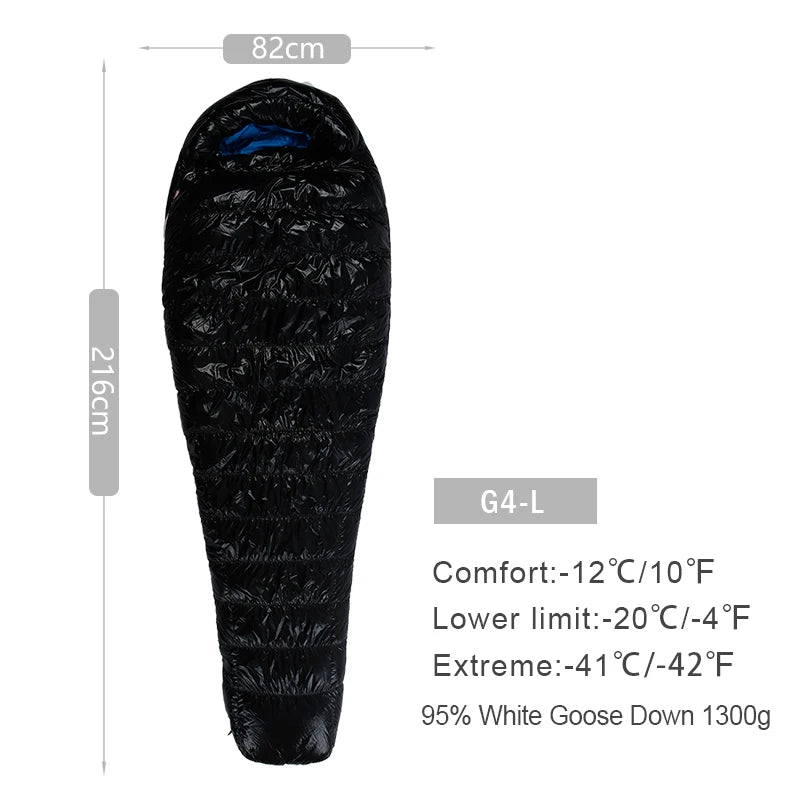 AEGISMAX G Series Adult Outdoor Camping Ultralight Mummy Stype Down Sleeping Bag 800FP Goose Down