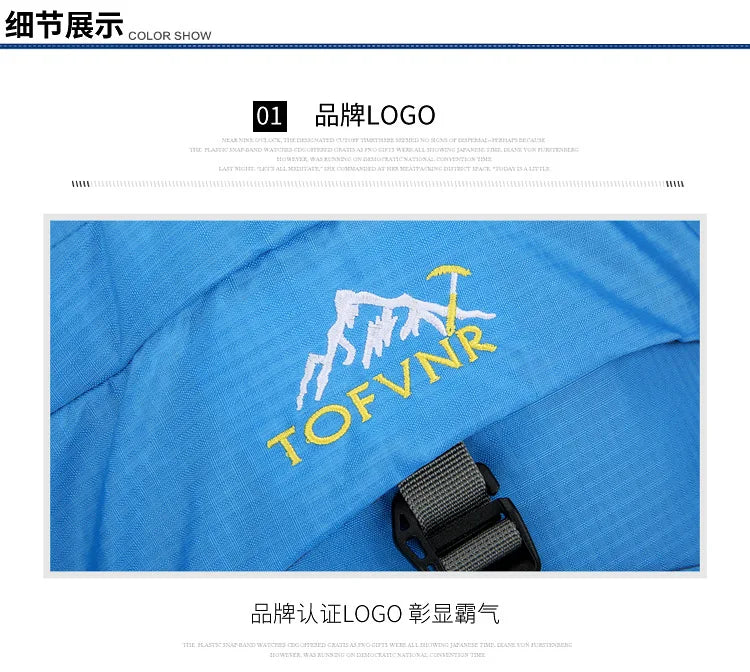 2025 cross-border outdoor hiking bag shoulder hiking sports bag waterproof bag backpack large capacity polyester backpack a001