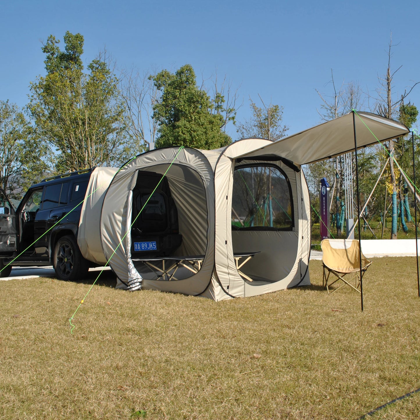 Car Tent Waterproof Tent, Car Tailgate Tent,Pop Up Car Rear Tent, SUV Tent Camping Car Tents for Campers Multipurpose Truck Tent