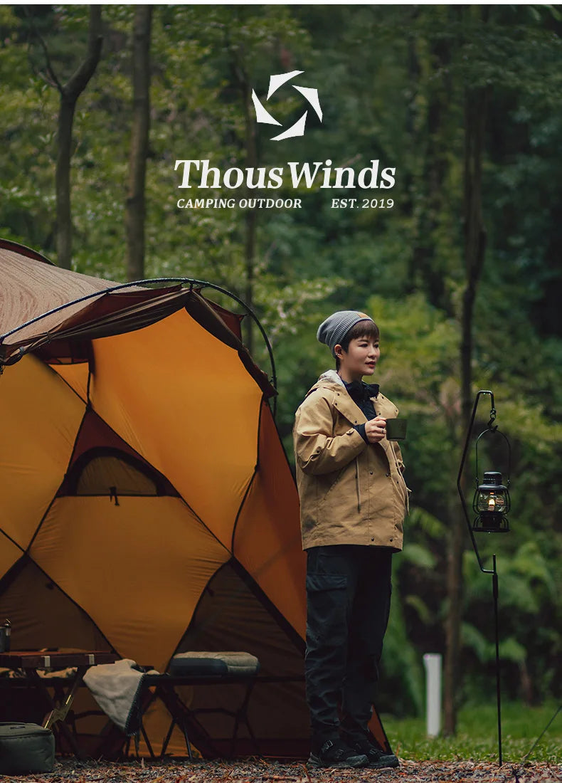 Thous Winds CNC 4-8 Person Family Camping Tent Outdoor Emotional Camp Tent 20D Ripstop Nylon Both Side Silicon Lightweight Tents