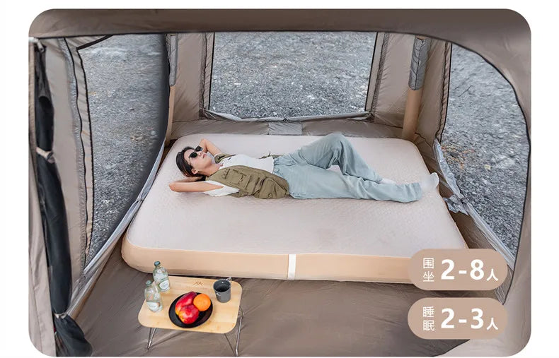 Outdoor Camping Inflatable Tent Mountainhiker Rainproof UV Protection Large Sunshade Canopy Silver-Coated Quick Inflatable Hut