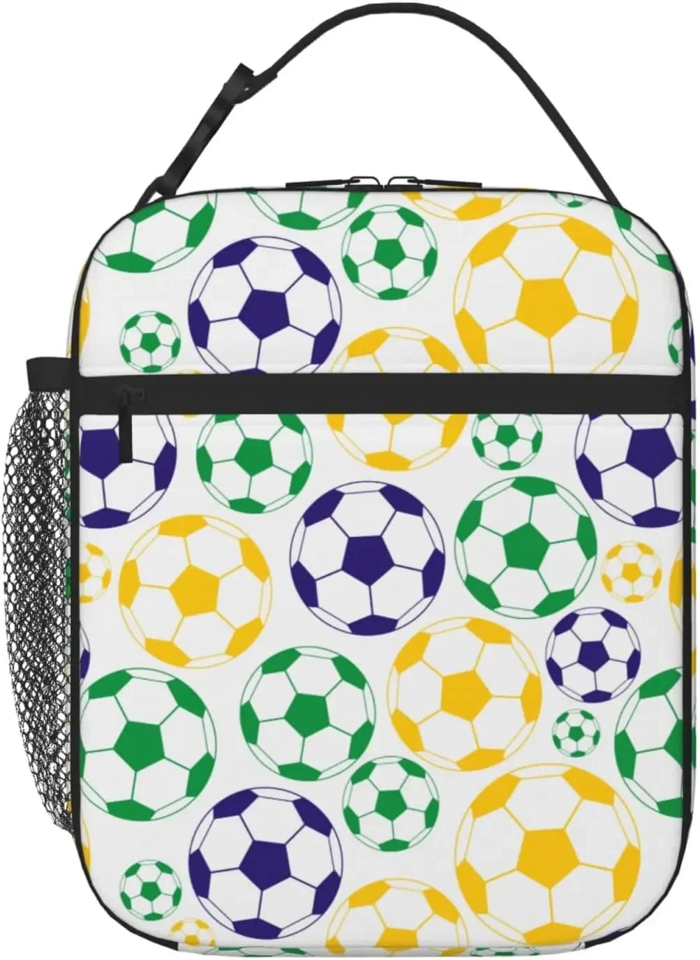 Tennis Racket Art Sport Lunch Bag Insulated Reusable Lunch Box Lunch Tote Lunchbox Portable Bento Bags For