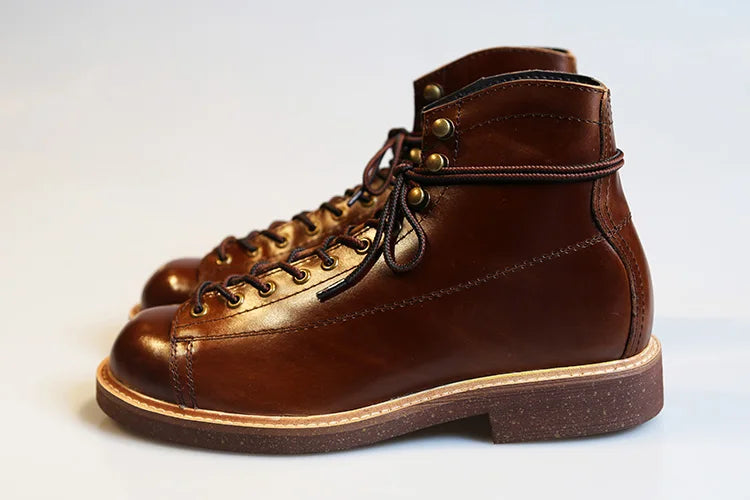 Mens British Wind Retro Boots Motorcycle Short Boots Men's Leather Boot Casual Work Shoes Men Women's Tide Chelsea Boots