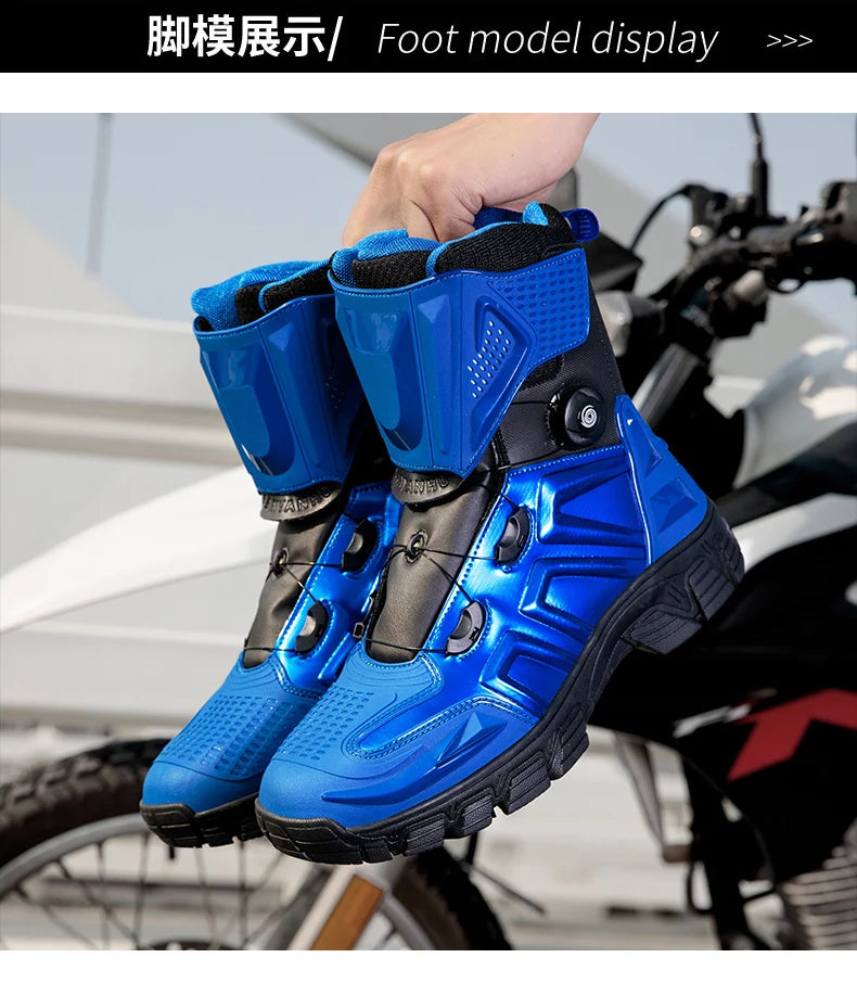 New Motorbike Boots Anti-slip Waterproof  Motorcycle Boots Wear-resistant Biker Protection Equipment Anti-fall Motocross Boot