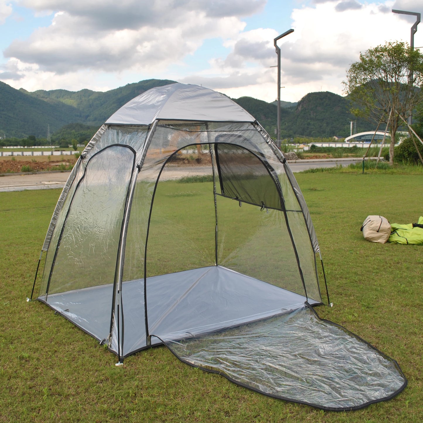 Sports Tent All Weather Clear Sport Shelter Waterproof and Windproof with Detachable Top Cover Rain Tent,PVC tent,Warm keep tent